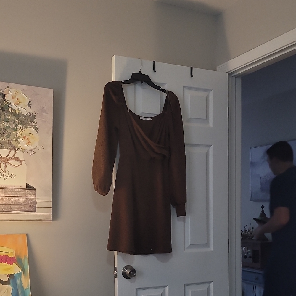 Lush Chocolate Long Sleeve Dress